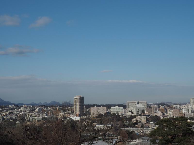仙台城跡から見た仙台市内の風景